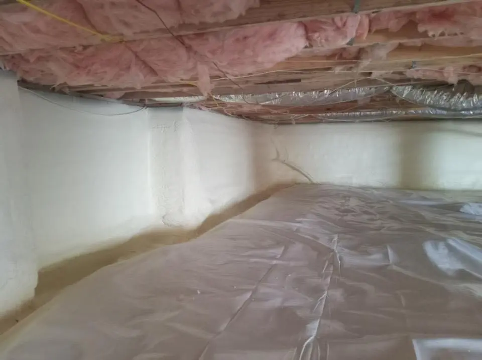 Crawl space encapsulation with closed-cell spray foam for Spray Foam Roofing in Inkster